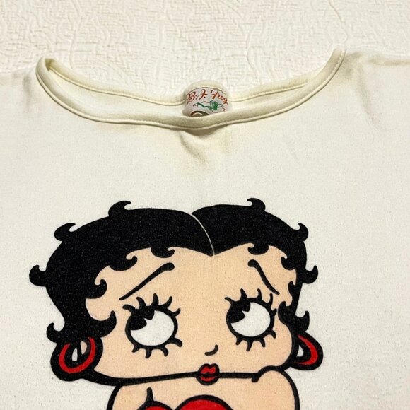 Betty Boop Marilyn Monroe Pose BJ Frog 50/50 VTG Graphic Tee L 80s RARE READ!!! - Picture 9 of 11
